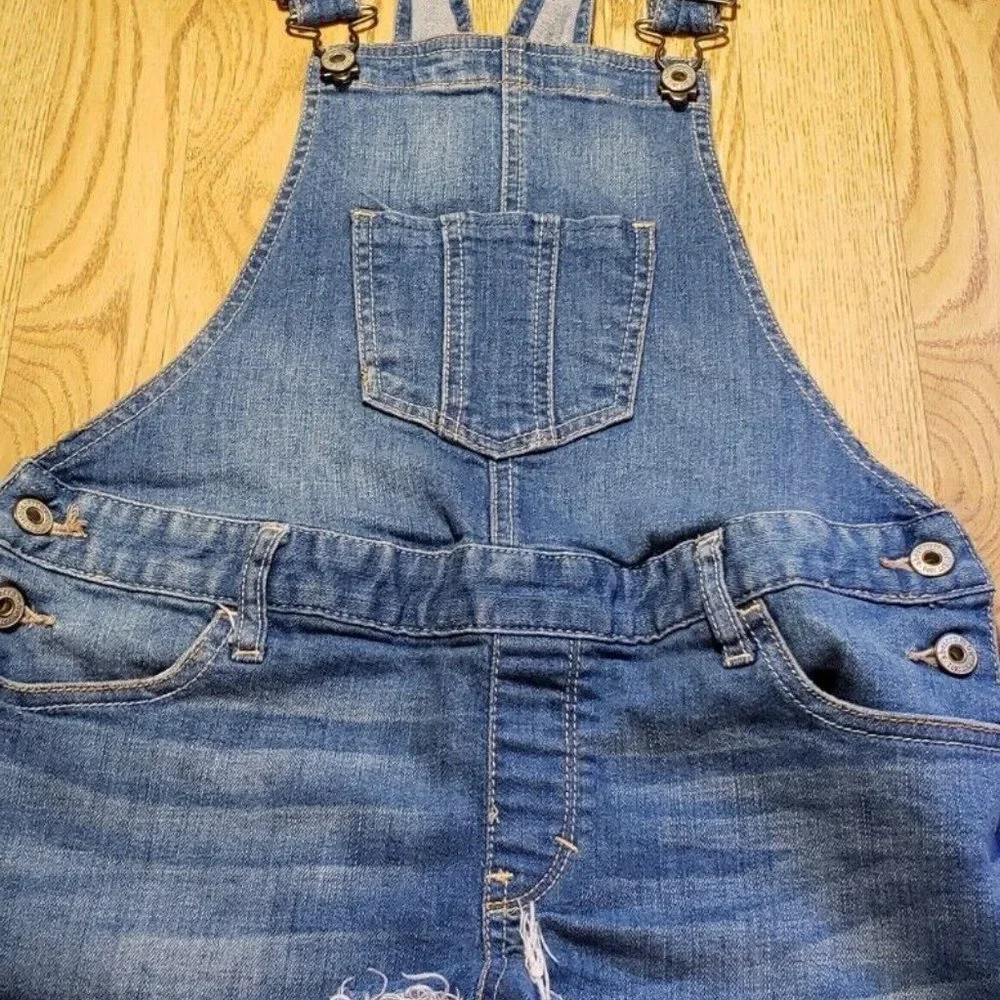 Abercrombie Kids Denim Overall Shorts Girls Size: XL